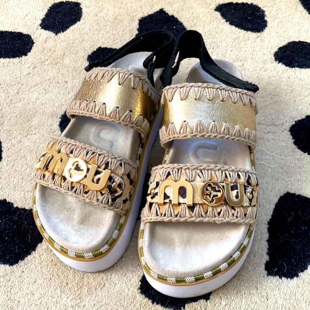 MOU designer platform sandals